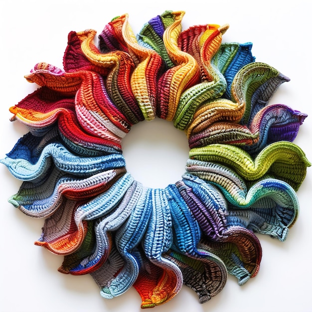 Kolorowe próbki haftu na materiale